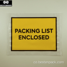 Lista di Packing Busta 5,5x7 inch pienu stampatu giallu